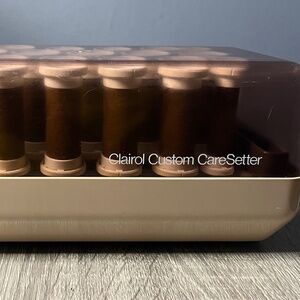 Vintage Clairol Custom Caresetter 20 Velvet KF-20 Hot Rollers NO Clips Works